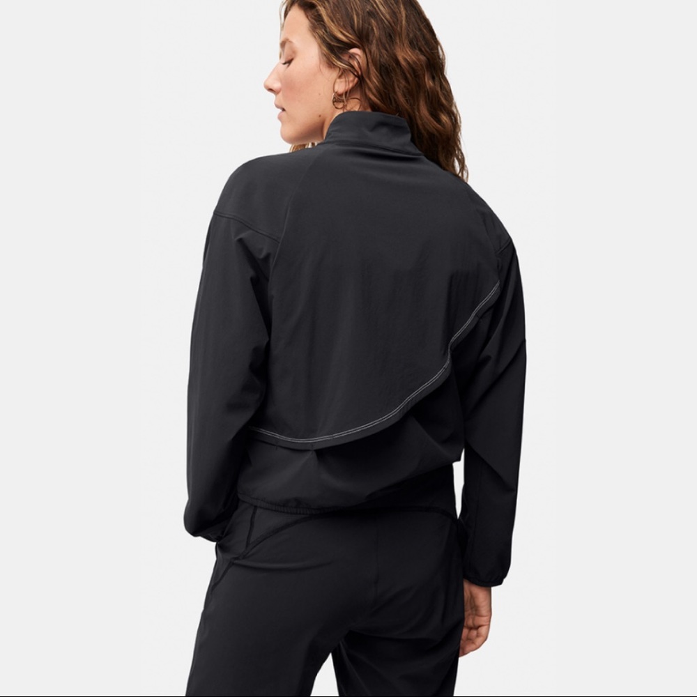 Outdoor Voices Track Jacket Black Windbreaker XS